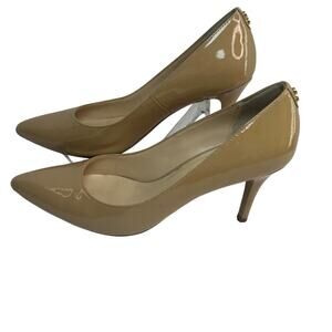 Cole Haan grand os women's tan patent lump pointed toe pumps size 7 1/2